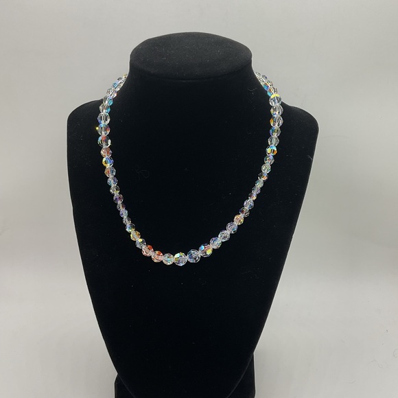 Swarovski Silver Iridescent Crystal Necklace - Picture 2 of 5